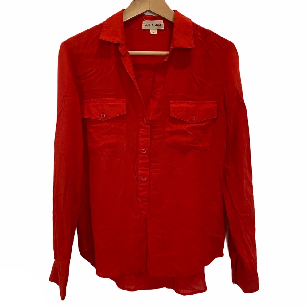 Anthro | Cloth & Stone Button Up Blouse Small